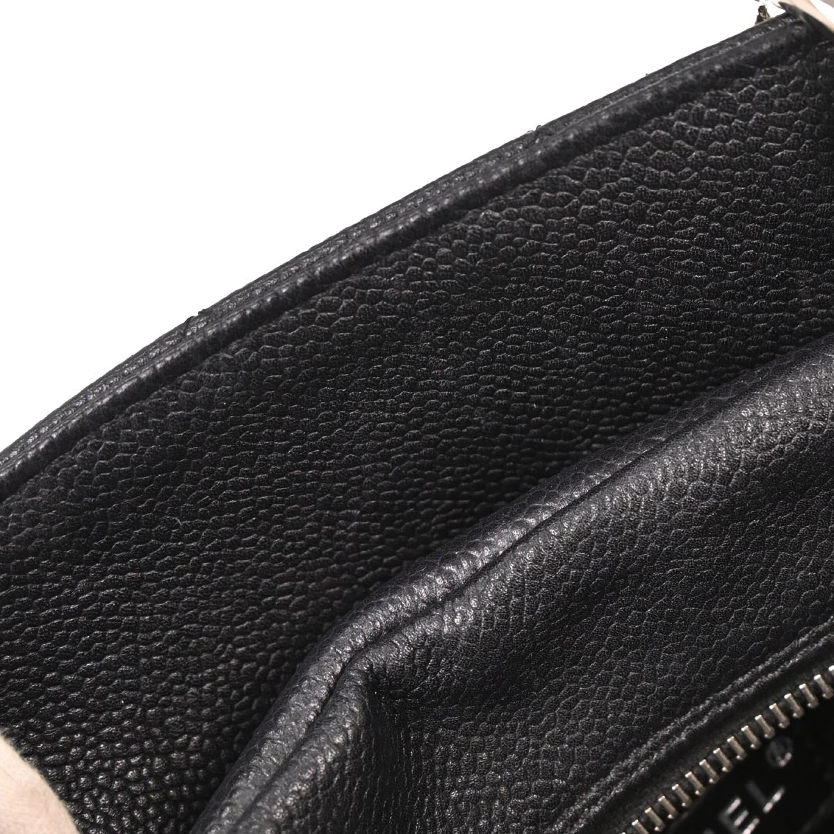 Chanel 2006-2008 Black Caviar Skin Petite Timeless Tote PTT Chain Handbag