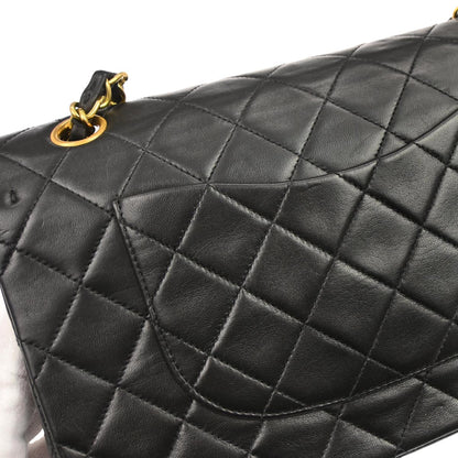 Chanel Black Lambskin Medium Classic Double Flap Shoulder Bag