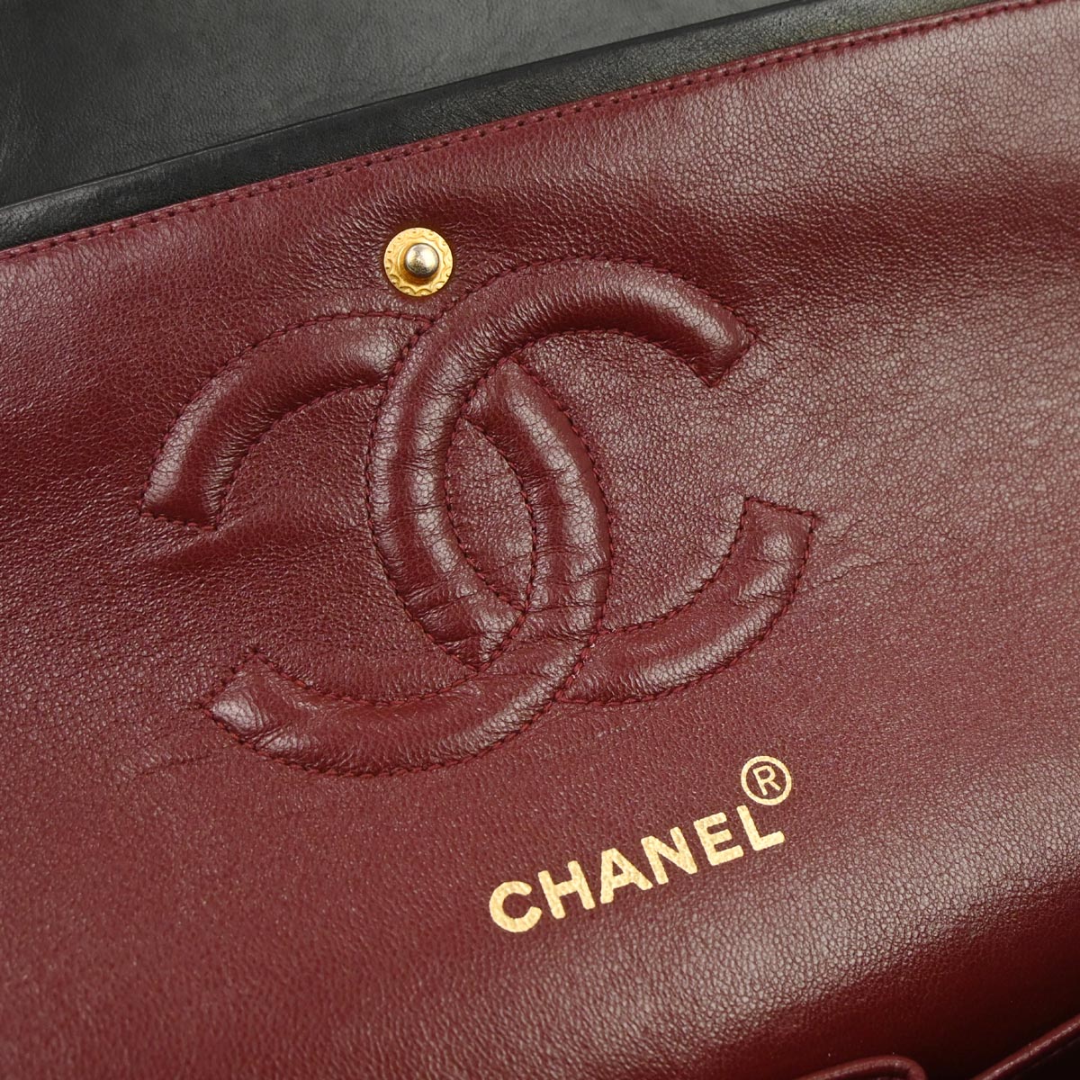 Chanel Black Lambskin Medium Classic Double Flap Shoulder Bag