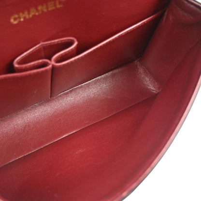 Chanel Black Lambskin Medium Classic Double Flap Shoulder Bag