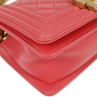 Boy Chanel 2019 Pink Lambskin Small Chain Shoulder Bag