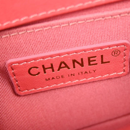 Boy Chanel 2019 Pink Lambskin Small Chain Shoulder Bag