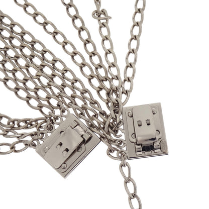 Chanel Silver Chain Charm Clip Brooch 03C