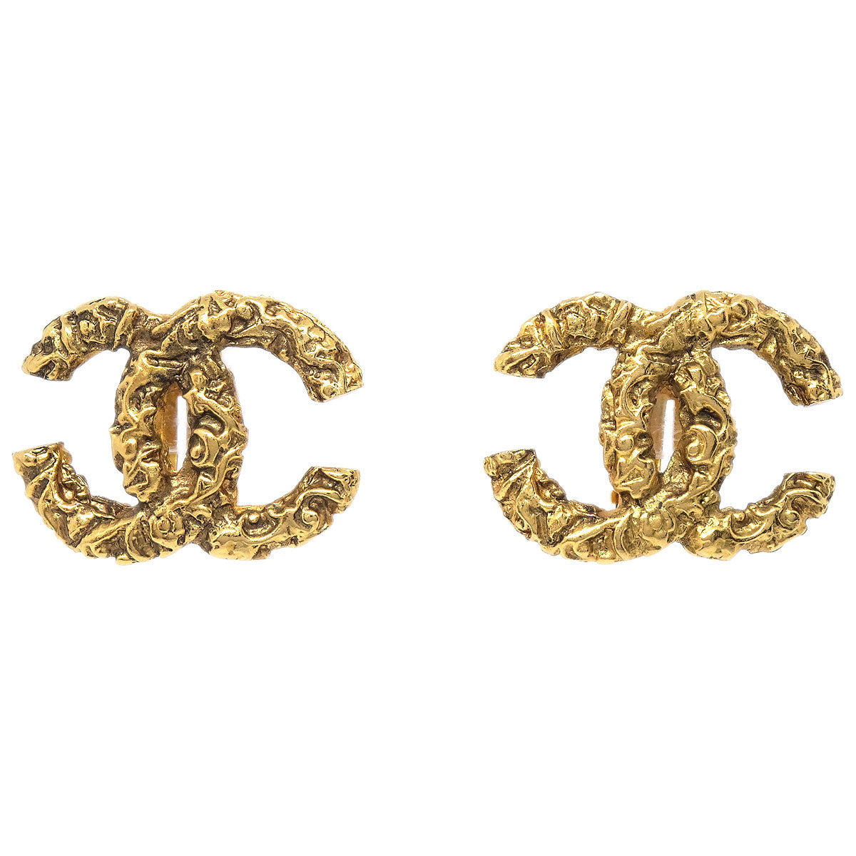 Chanel CC Clip-On Earrings Gold 93A