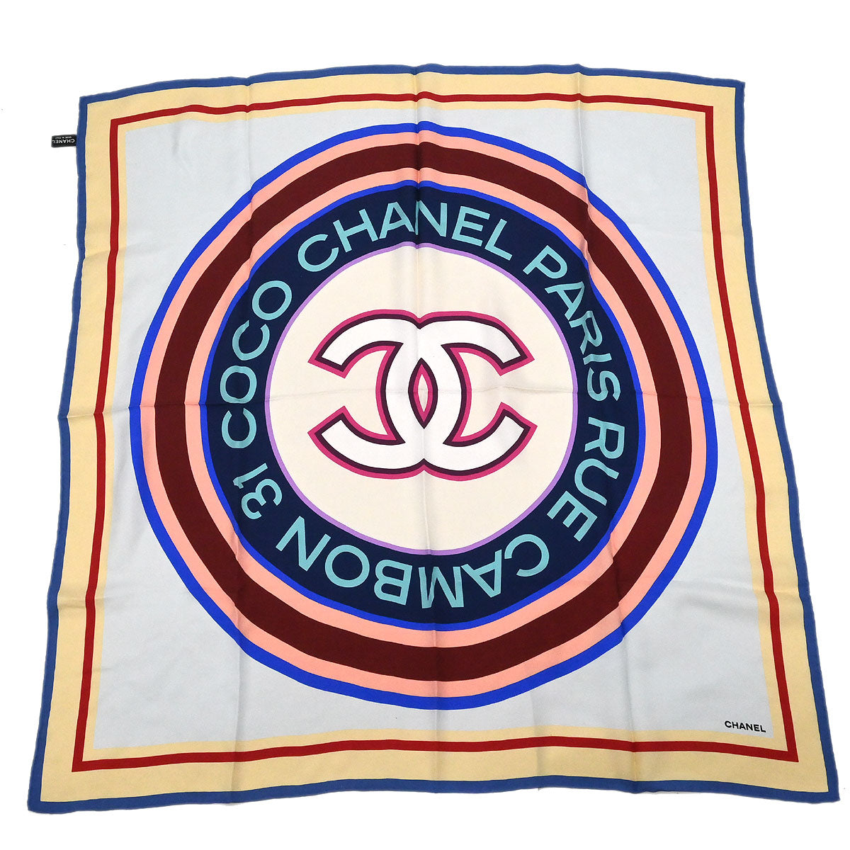 Chanel Light Blue Scarf Small Good