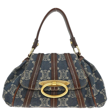 Celine * Blue Denim Macadam Handbag