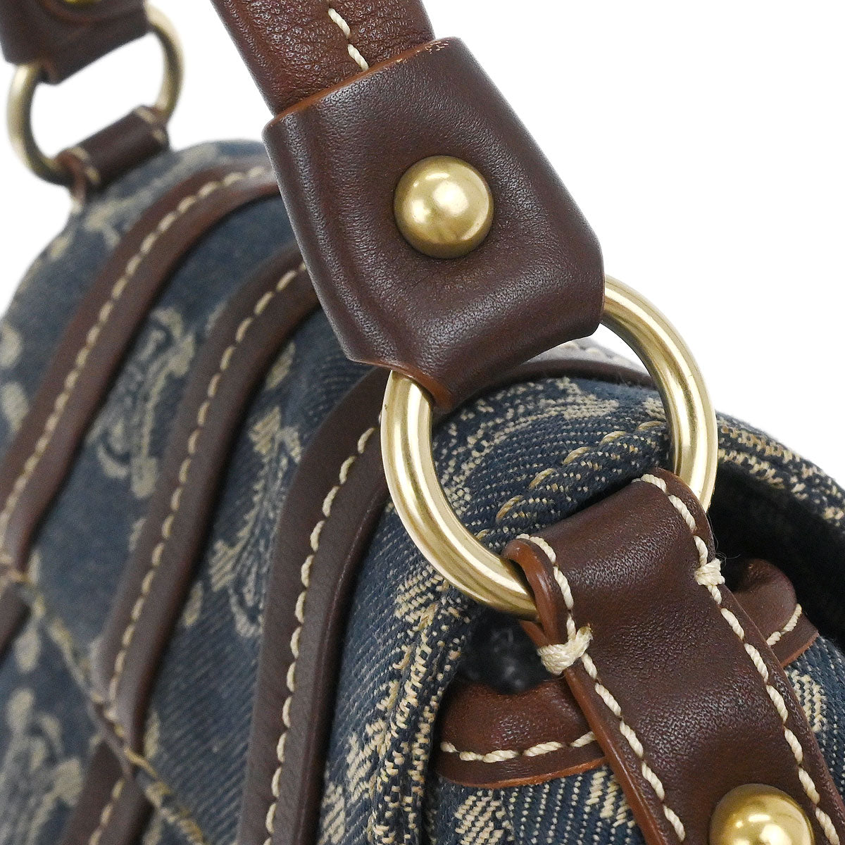 Celine * Blue Denim Macadam Handbag