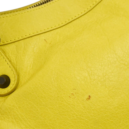 Balenciaga Yellow Lambkin The First 2way Shoulder Handbag