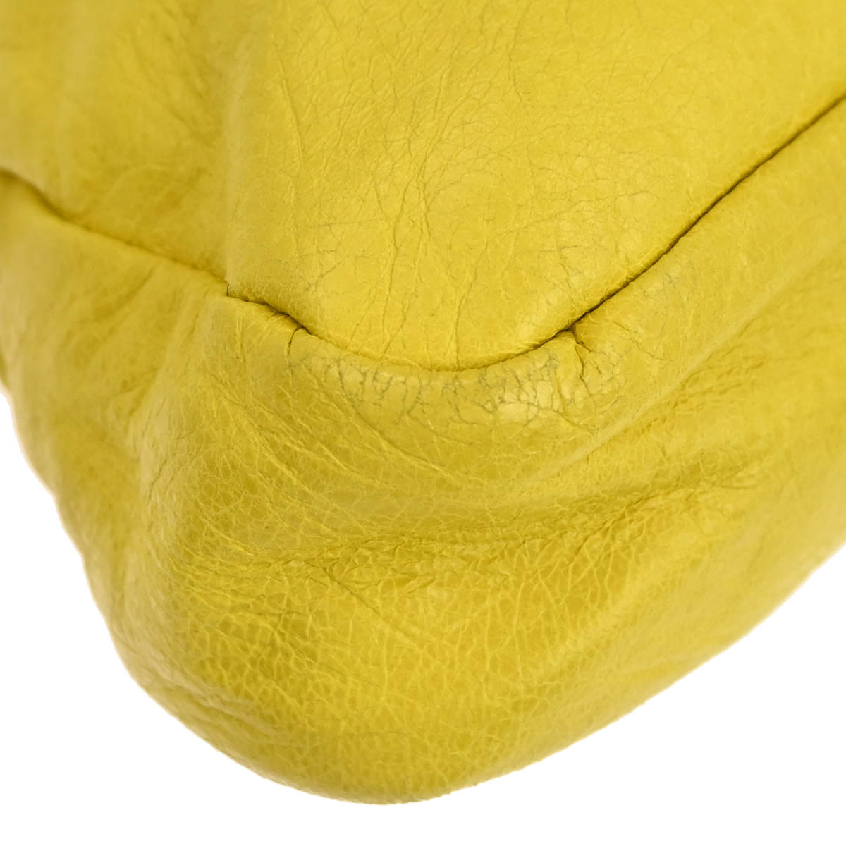 Balenciaga Yellow Lambkin The First 2way Shoulder Handbag