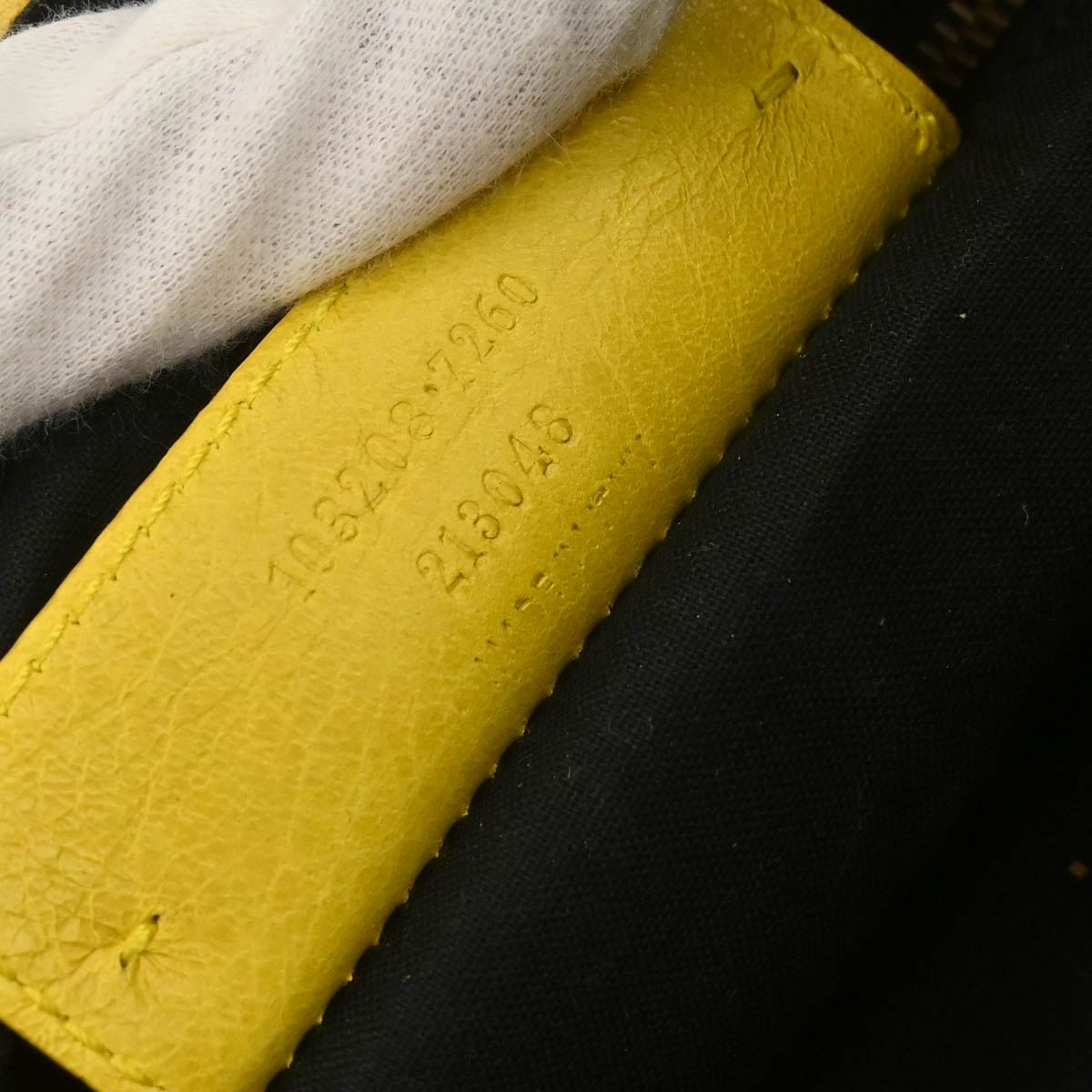 Balenciaga Yellow Lambkin The First 2way Shoulder Handbag