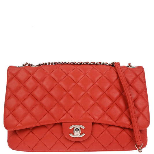 Chanel Red Lambskin Tender Touch Flap Shoulder Bag