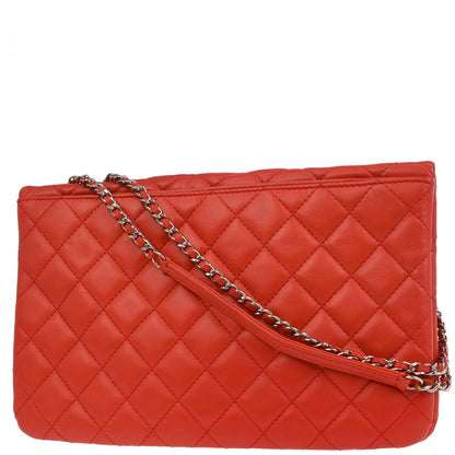 Chanel Red Lambskin Tender Touch Flap Shoulder Bag