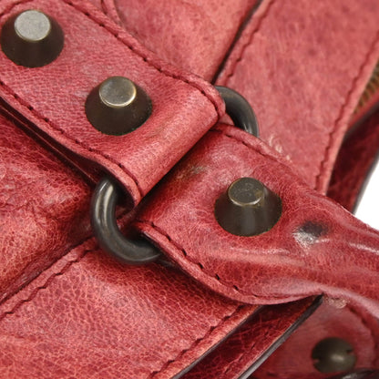 Balenciaga Red Lambskin The First 2way Shoulder Handbag
