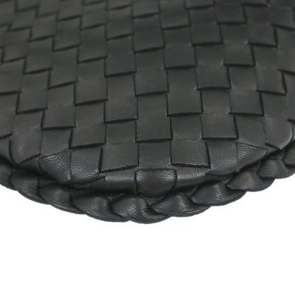 Bottega Veneta Black Lambskin Intrecciato Hobo Handbag