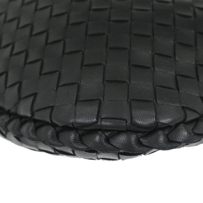 Bottega Veneta Black Lambskin Intrecciato Hobo Handbag
