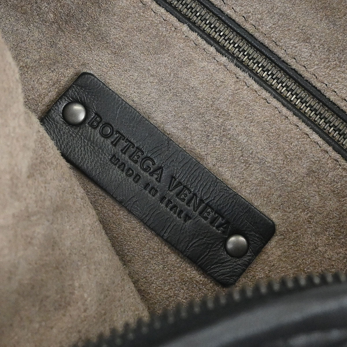 Bottega Veneta Black Lambskin Intrecciato Hobo Handbag