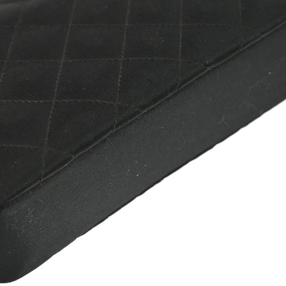 Chanel 1989-1991 Black Satin Shoulder Bag