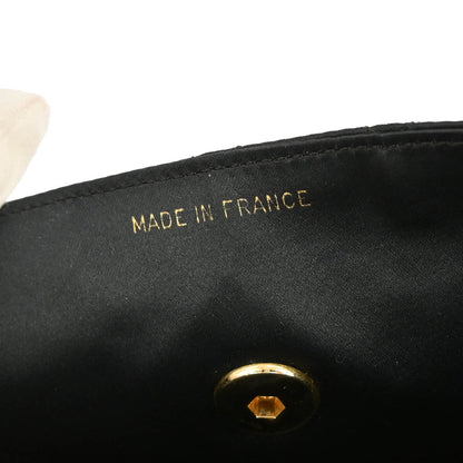 Chanel 1989-1991 Black Satin Shoulder Bag