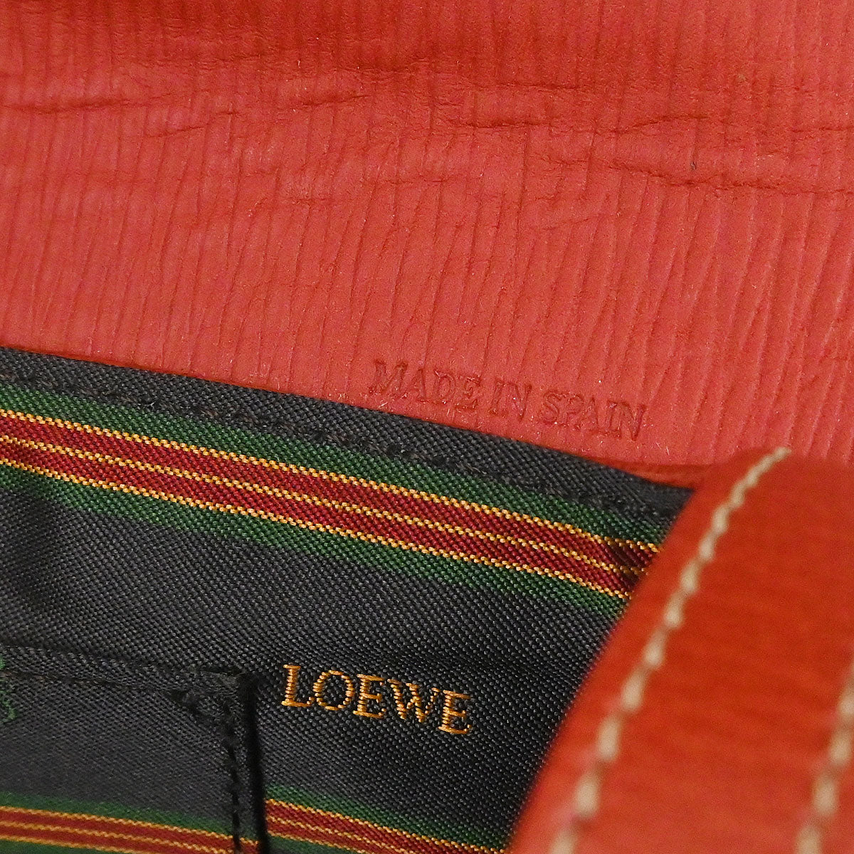 Loewe Red Leather Velasquez Handbag