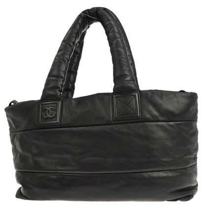Chanel 2009-2010 Black Calfskin Coco Cocoon Tote Handbag