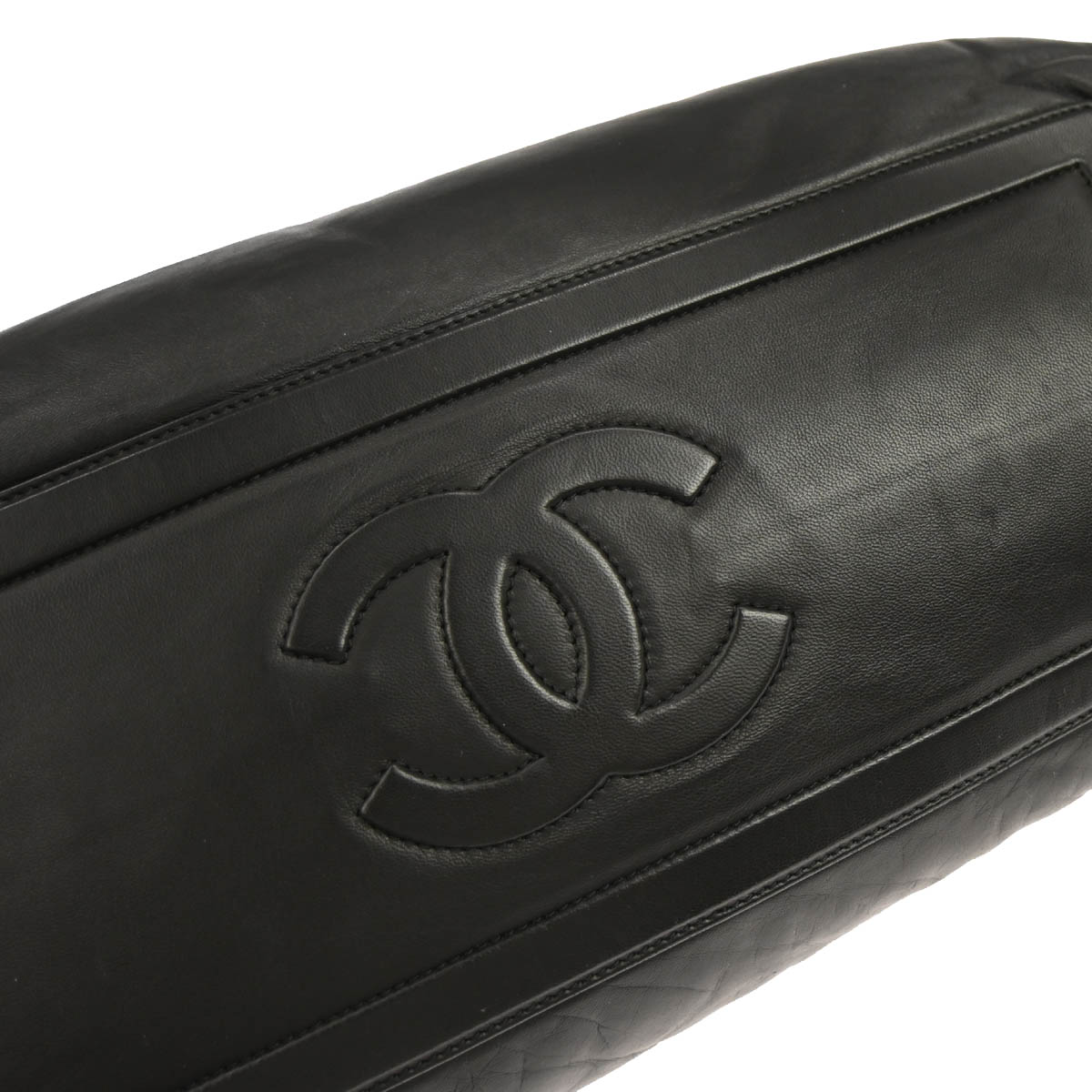 Chanel 2009-2010 Black Calfskin Coco Cocoon Tote Handbag