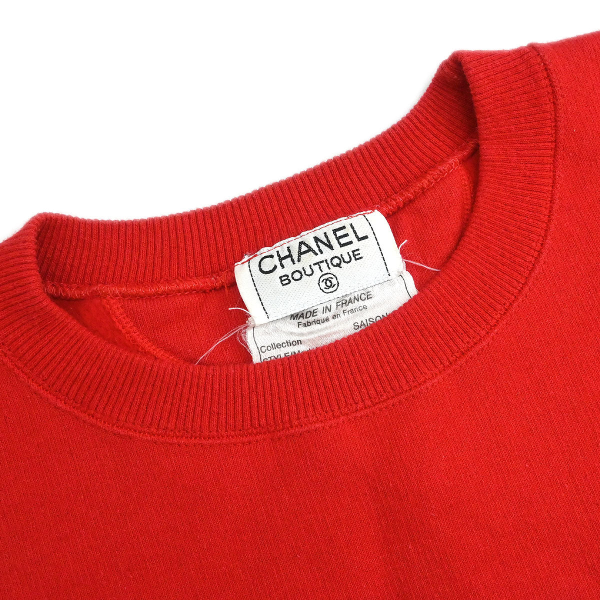 Chanel Long Sleeve Top Sweater Red #M
