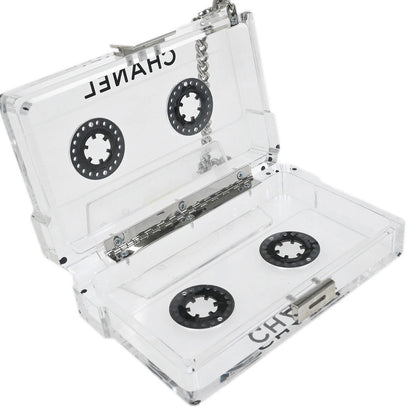 Chanel Clear Acrylic Cassette Tape Clutch Bag