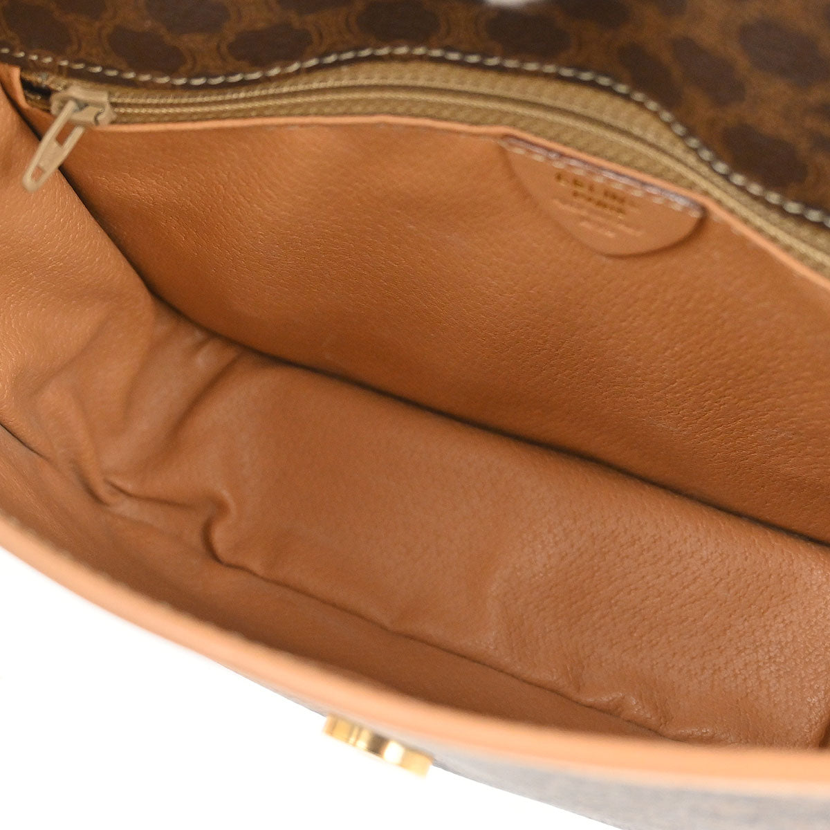 Celine Brown PVC Macadam Shoulder Bag