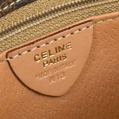 Celine Brown PVC Macadam Shoulder Bag