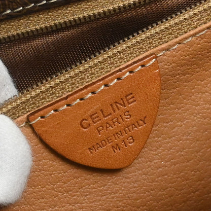 Celine Brown PVC Macadam Shoulder Bag