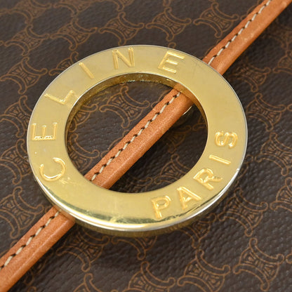 Celine Brown PVC Macadam Shoulder Bag