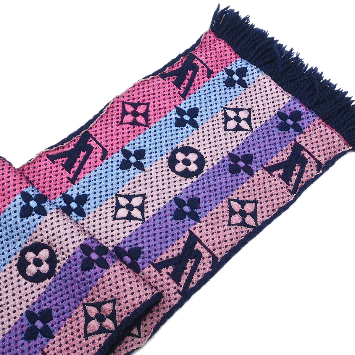 Louis Vuitton Navy Monogram Echarpe Logomania Rainbow Scarf M70899
