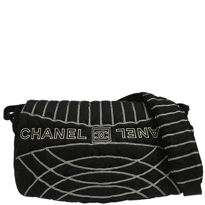 Chanel 2005-2006 Black Nylon Sport Line Shoulder Bag