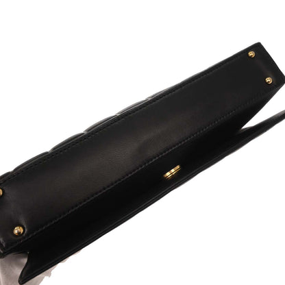 Chanel 2000-2002 Black Lambskin Choco Bar Shoulder Bag