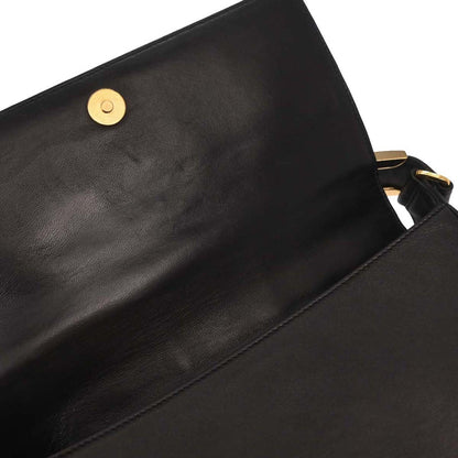 Chanel 2000-2002 Black Lambskin Choco Bar Shoulder Bag