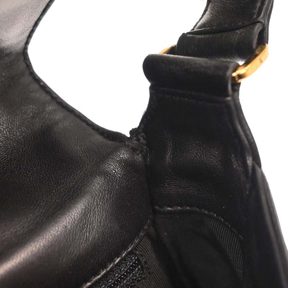 Chanel 2000-2002 Black Lambskin Choco Bar Shoulder Bag