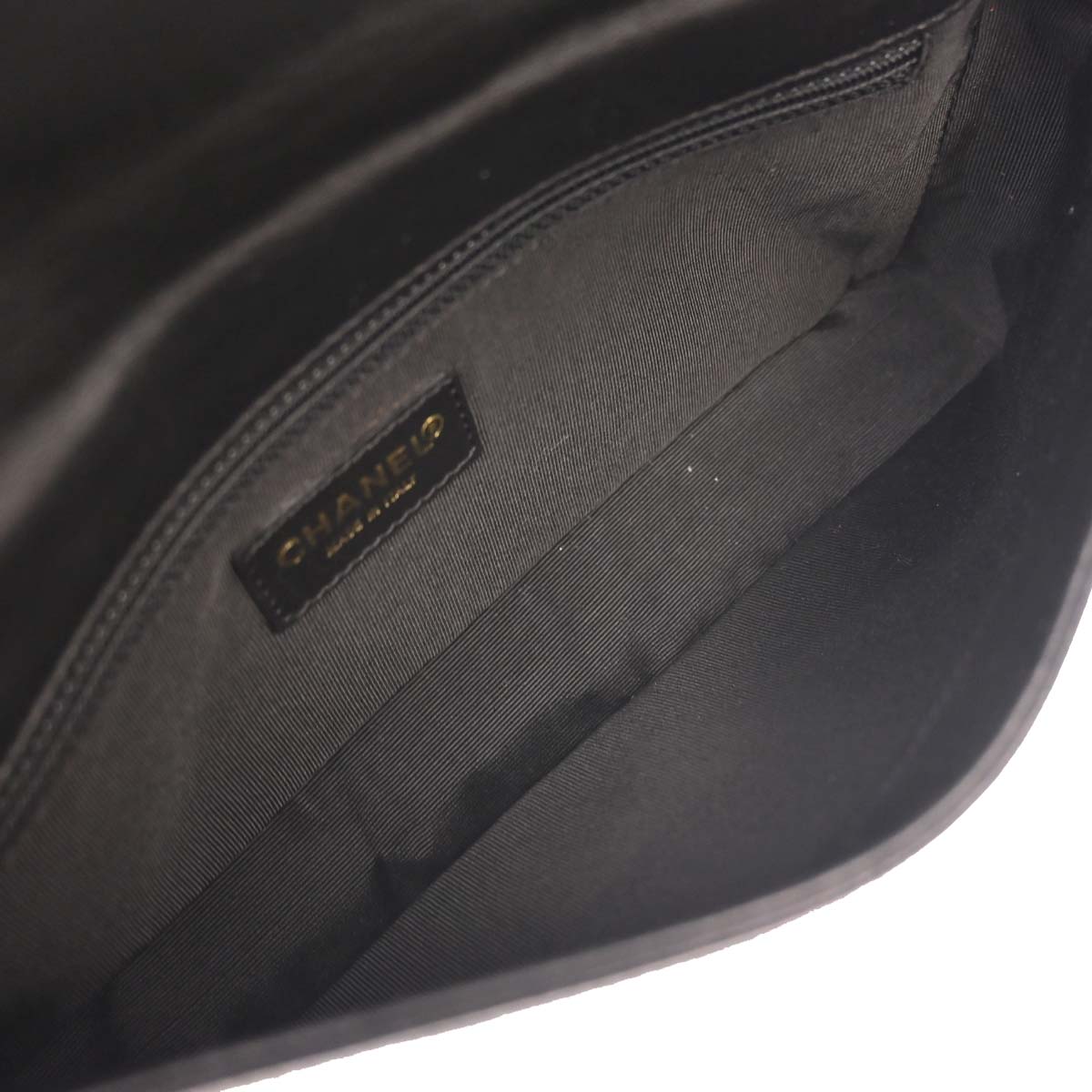 Chanel 2000-2002 Black Lambskin Choco Bar Shoulder Bag