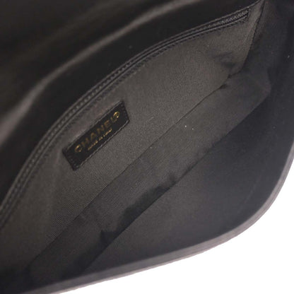 Chanel 2000-2002 Black Lambskin Choco Bar Shoulder Bag