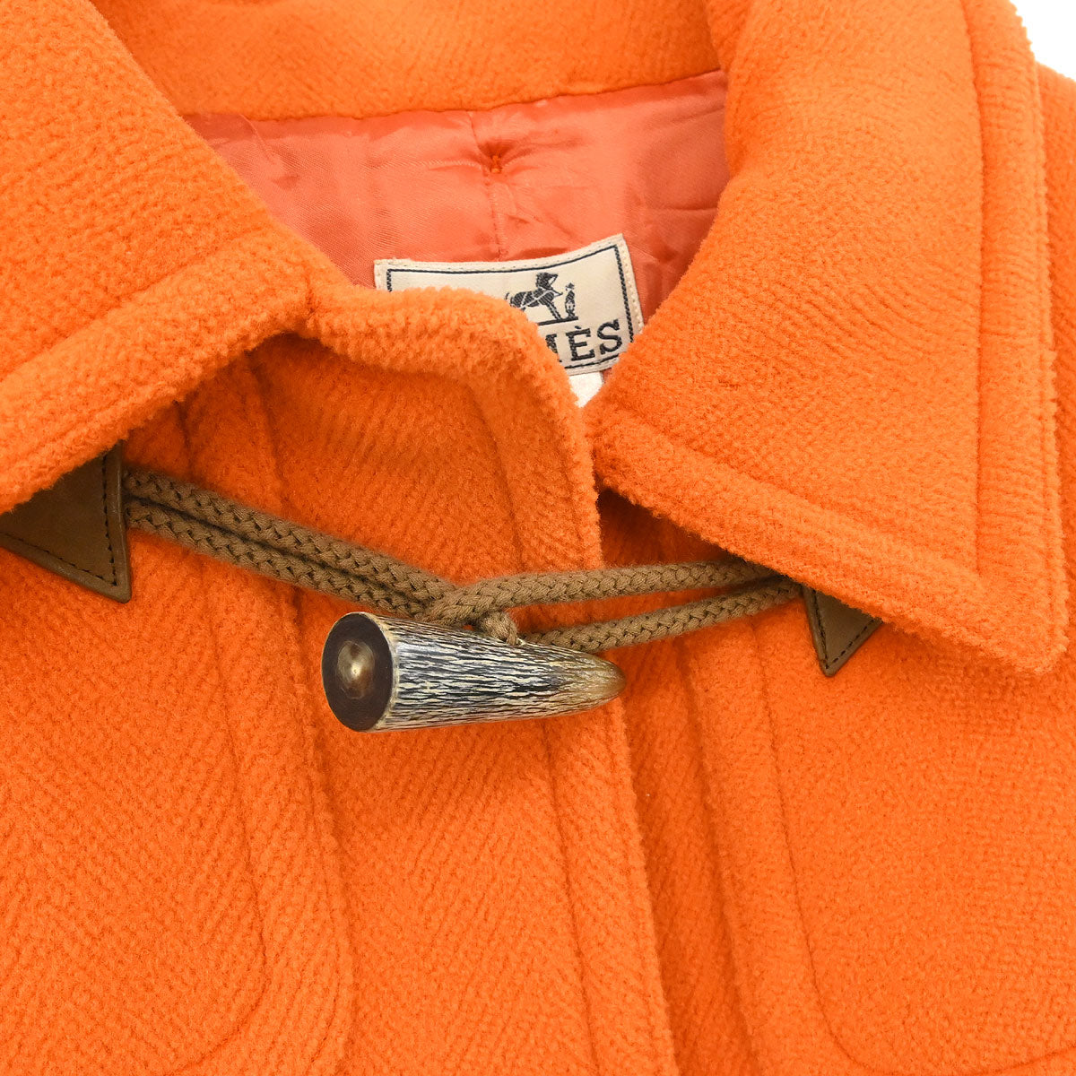 Hermes Duffel Coat Orange #48