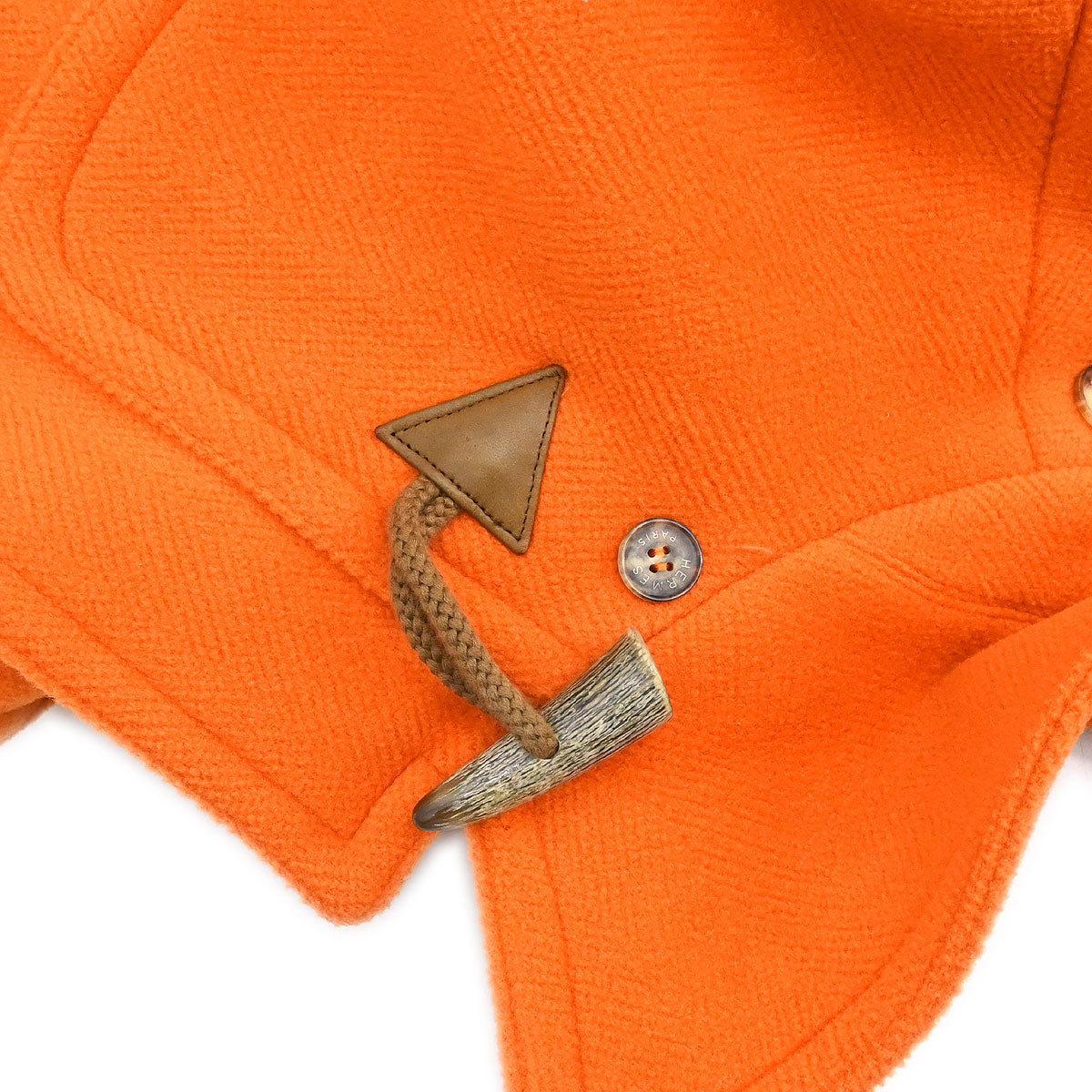 Hermes Duffel Coat Orange #48