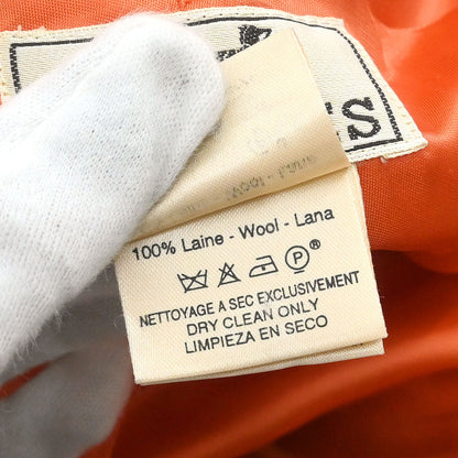 Hermes Duffel Coat Orange #48