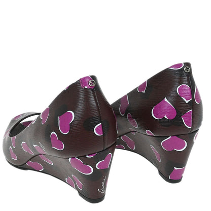Gucci * Bordeaux Open Toe Pumps Shoes #36