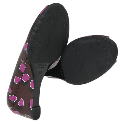 Gucci * Bordeaux Open Toe Pumps Shoes #36