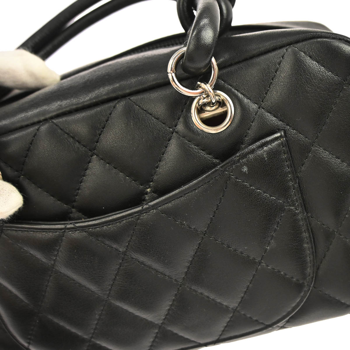 Chanel 2005-2006 Black Calfskin Cambon Ligne Handbag