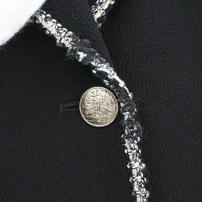 Chanel 2005 Emblem Single Breasted Jacket Black #38