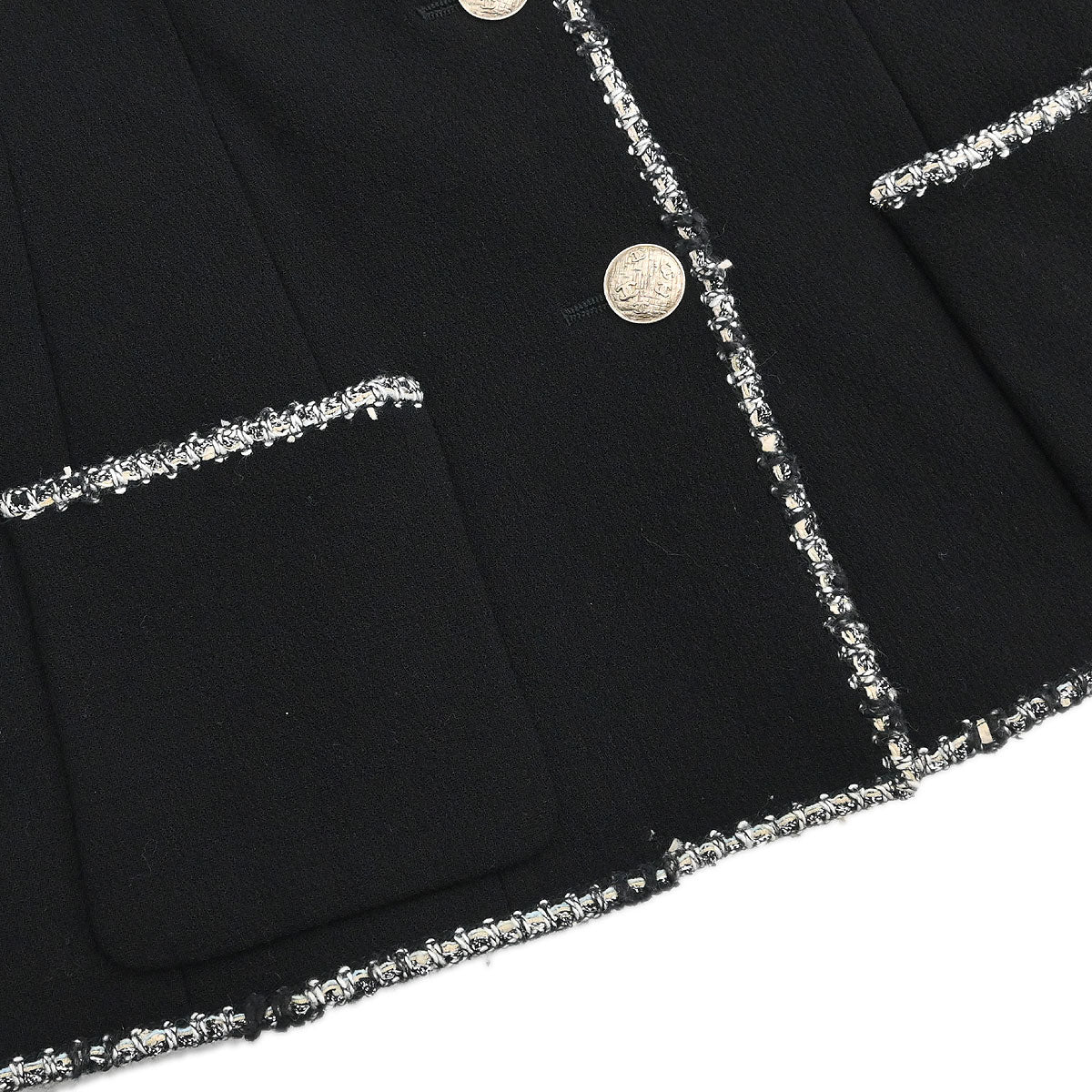 Chanel 2005 Emblem Single Breasted Jacket Black #38