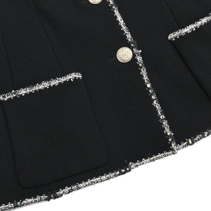 Chanel 2005 Emblem Single Breasted Jacket Black #38