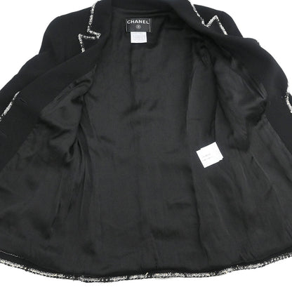 Chanel 2005 Emblem Single Breasted Jacket Black #38