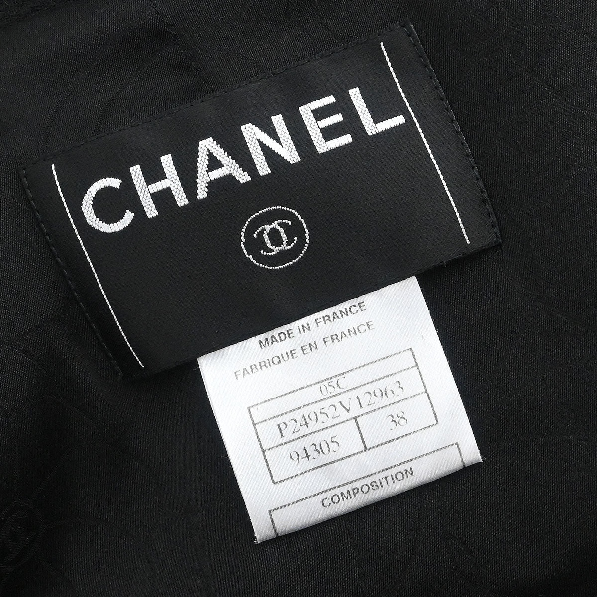 Chanel 2005 Emblem Single Breasted Jacket Black #38