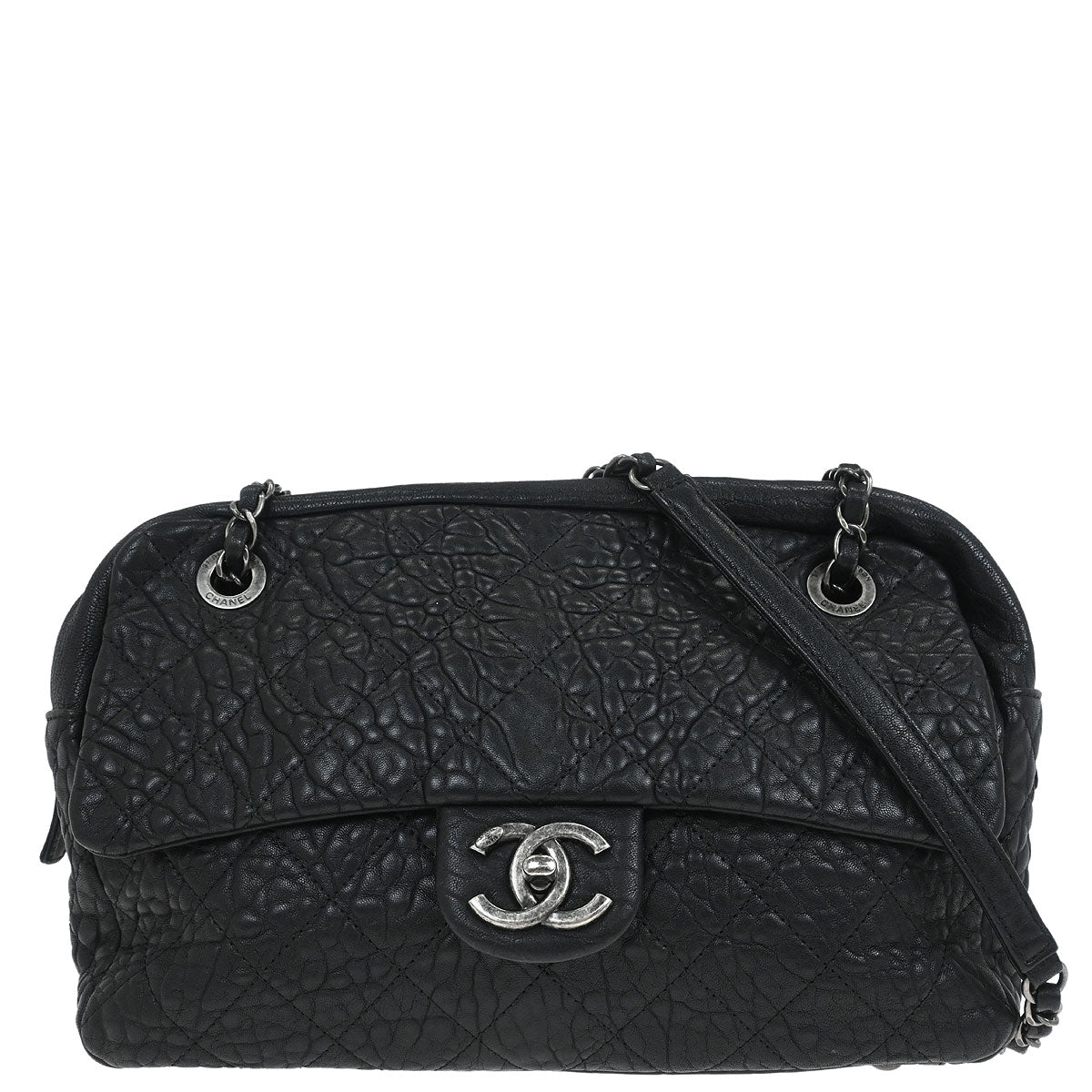 Chanel Black Calfskin Shoulder Bag
